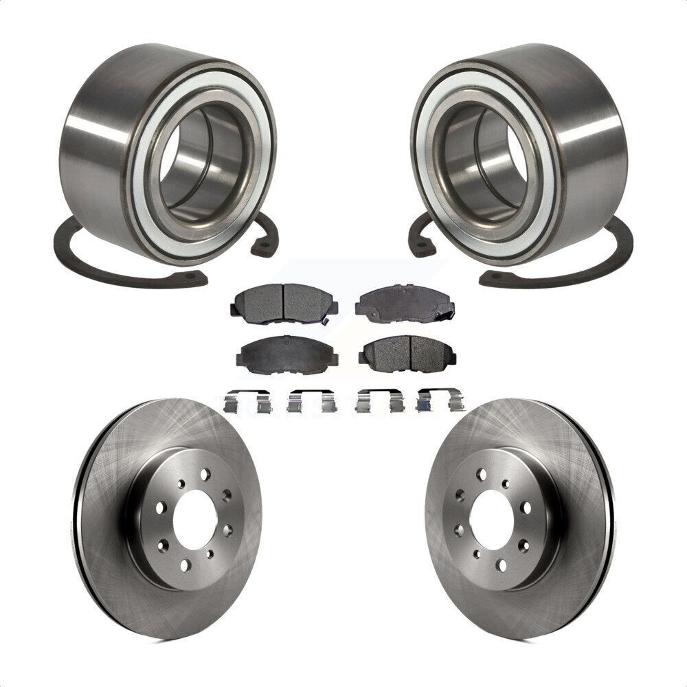 Kit de Rotors et plaquettes de frein à disque, roulement de roue avant, pour Honda Civic Acura EL