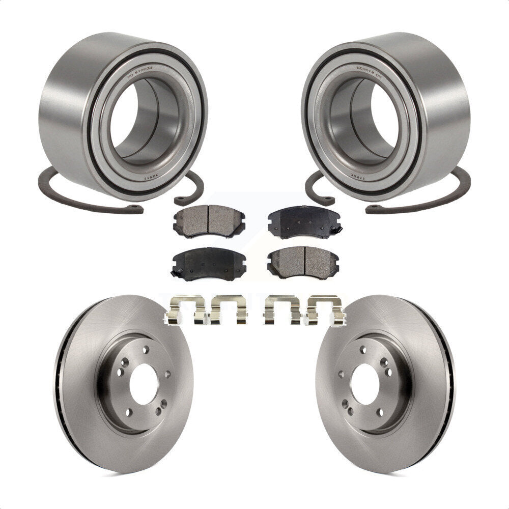 Kit de rotor et de plaquettes de frein à disque, roulement de roue avant, pour Hyundai Sonata 3.3 2006 – 2010