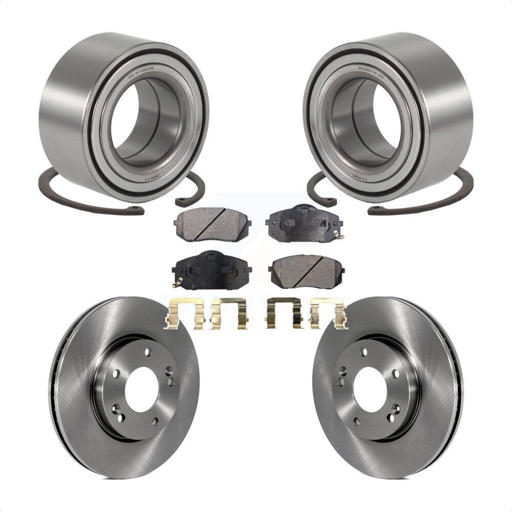 Kit de rotors et plaquettes de frein à disque de roulement de roue avant pour Kia Rondo 2007 – 2009