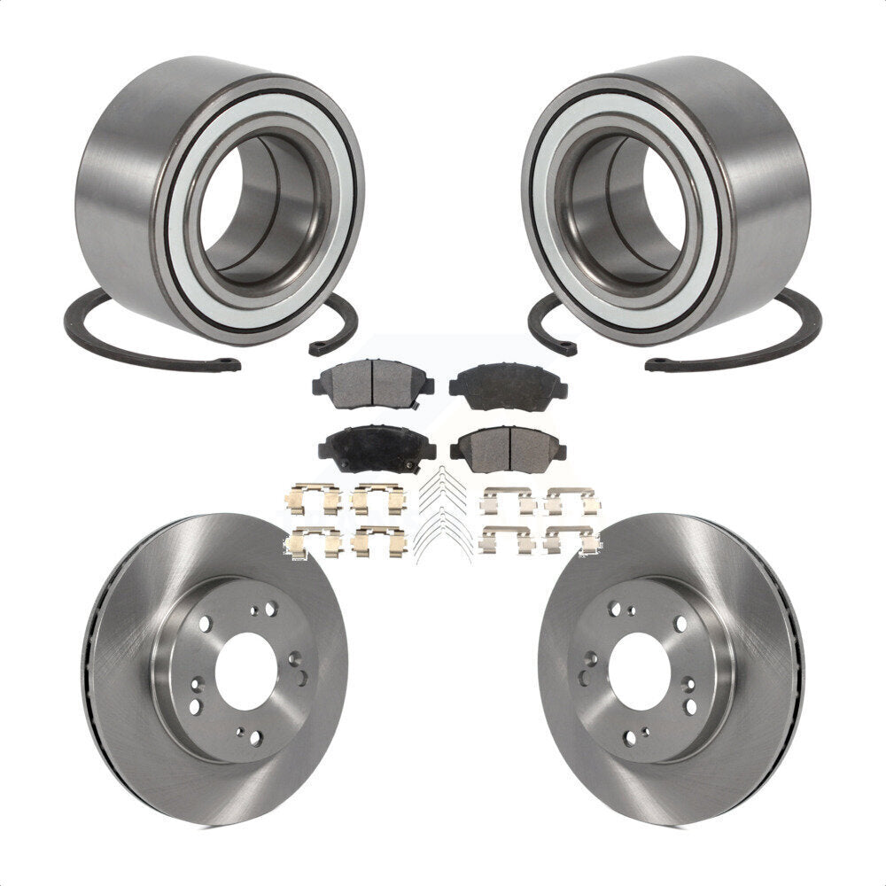Kit de rotors et plaquettes de frein à disque de roulement de roue avant pour Honda Civic Acura RSX