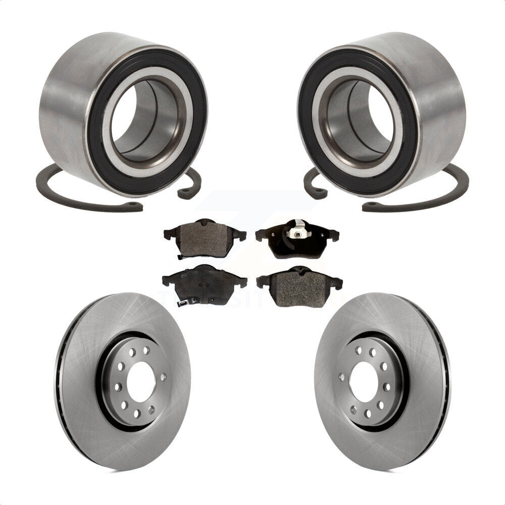 Kit de Rotor de frein à disque et de plaquettes semi-métalliques, roulement de roue avant, pour Saab 9-3 9-
