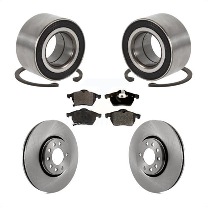 Kit de Rotor de frein à disque et de plaquettes semi-métalliques, roulement de roue avant, pour Saab 9-3 9-