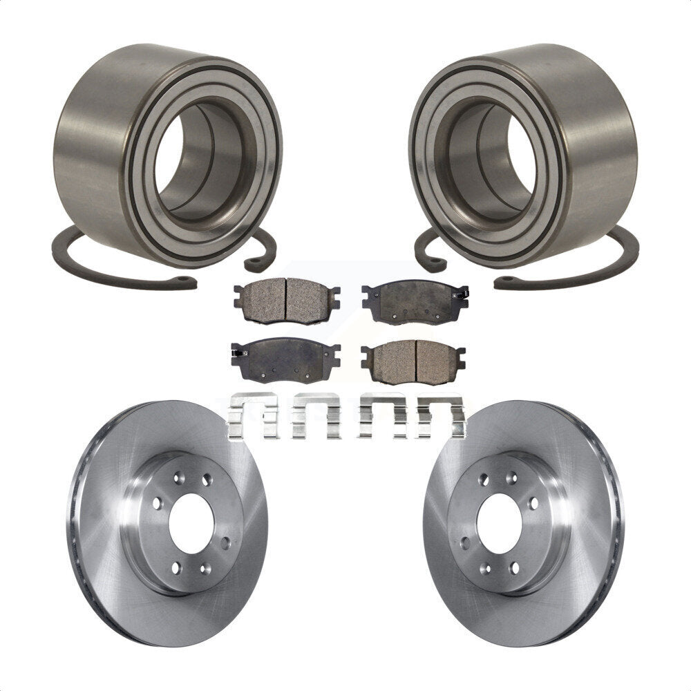 Kit de Rotor et de plaquettes de frein à disque, roulement de roue avant, pour Hyundai Accent Kia Rio Rio