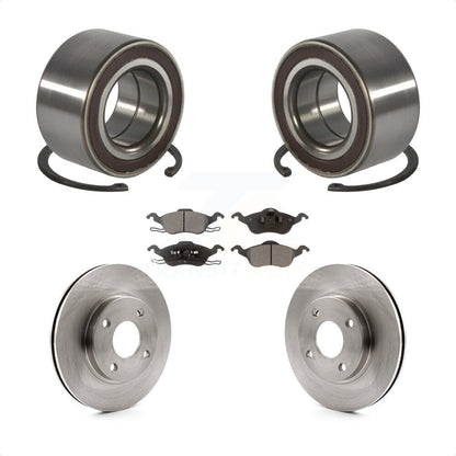 Kit de rotors de frein à disque et de plaquettes semi-métalliques, roulement de roue avant, pour Ford Focus