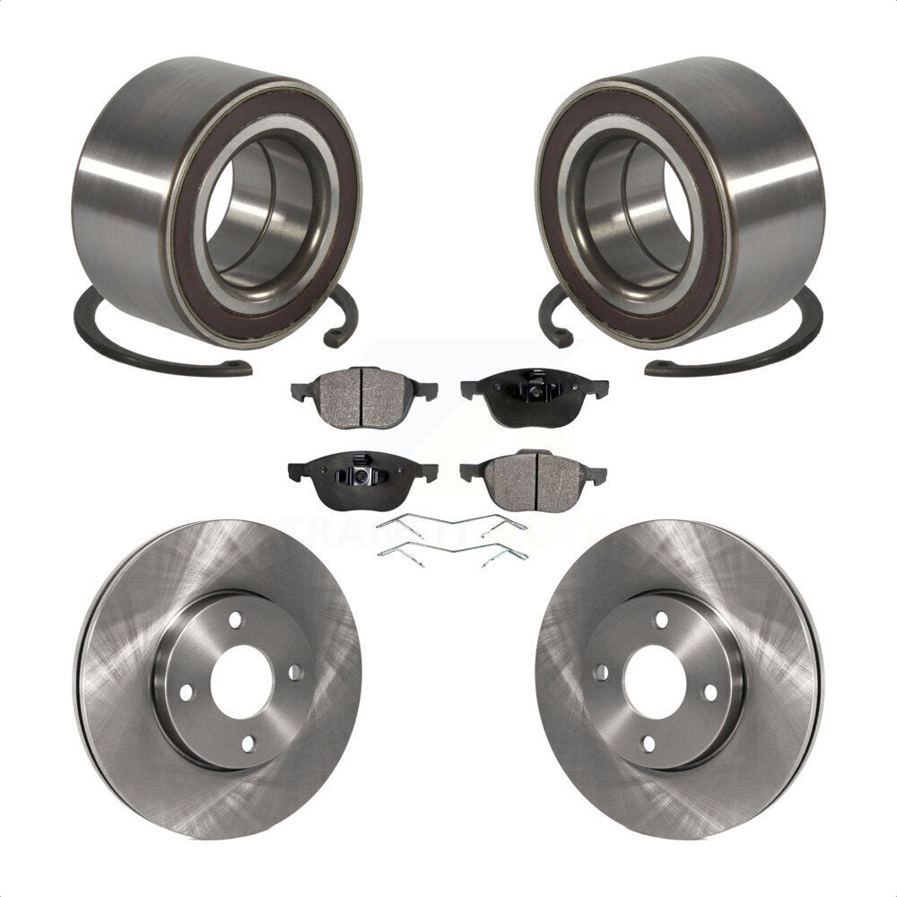 Kit de rotors et plaquettes de frein à disque de roulement de roue avant pour Ford Focus 2005-2007