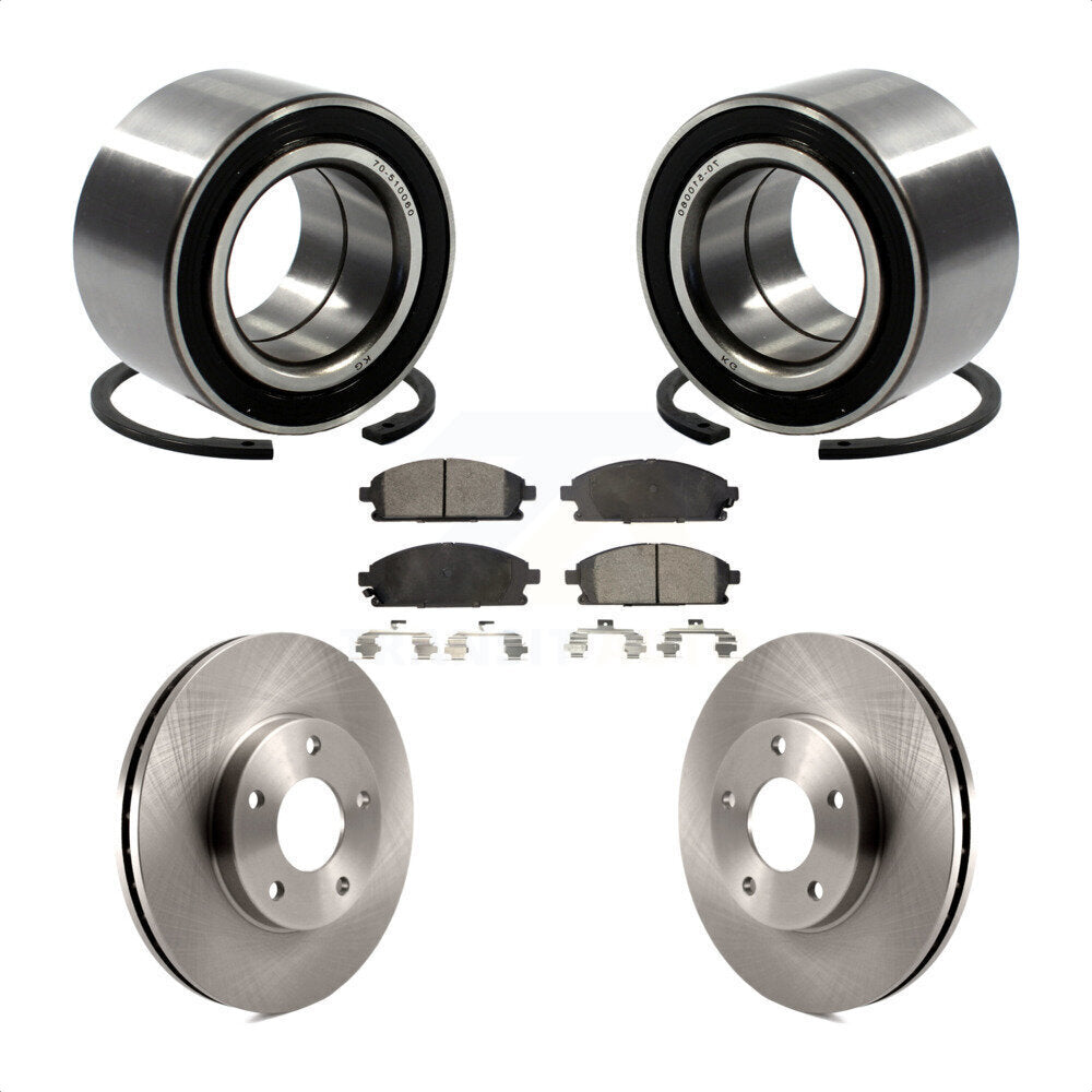Kit de rotors et plaquettes de frein à disque de roulement de roue avant pour Nissan X-Trail 2005-2006