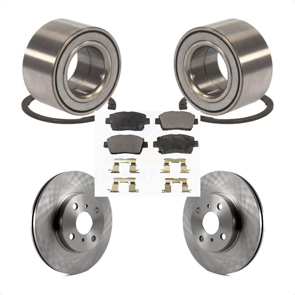Kit de rotors et plaquettes de frein à disque, roulement de roue avant, pour Toyota Echo 2001 – 2005