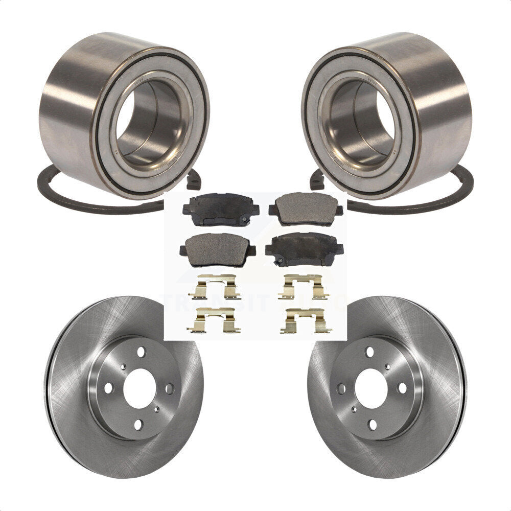 Kit de rotors et plaquettes de frein à disque de roulement de roue avant pour Scion xB xA 2004-2006