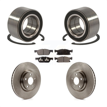 Kit de rotors de frein à disque et de plaquettes semi-métalliques, roulement de roue avant, pour Ford Edge