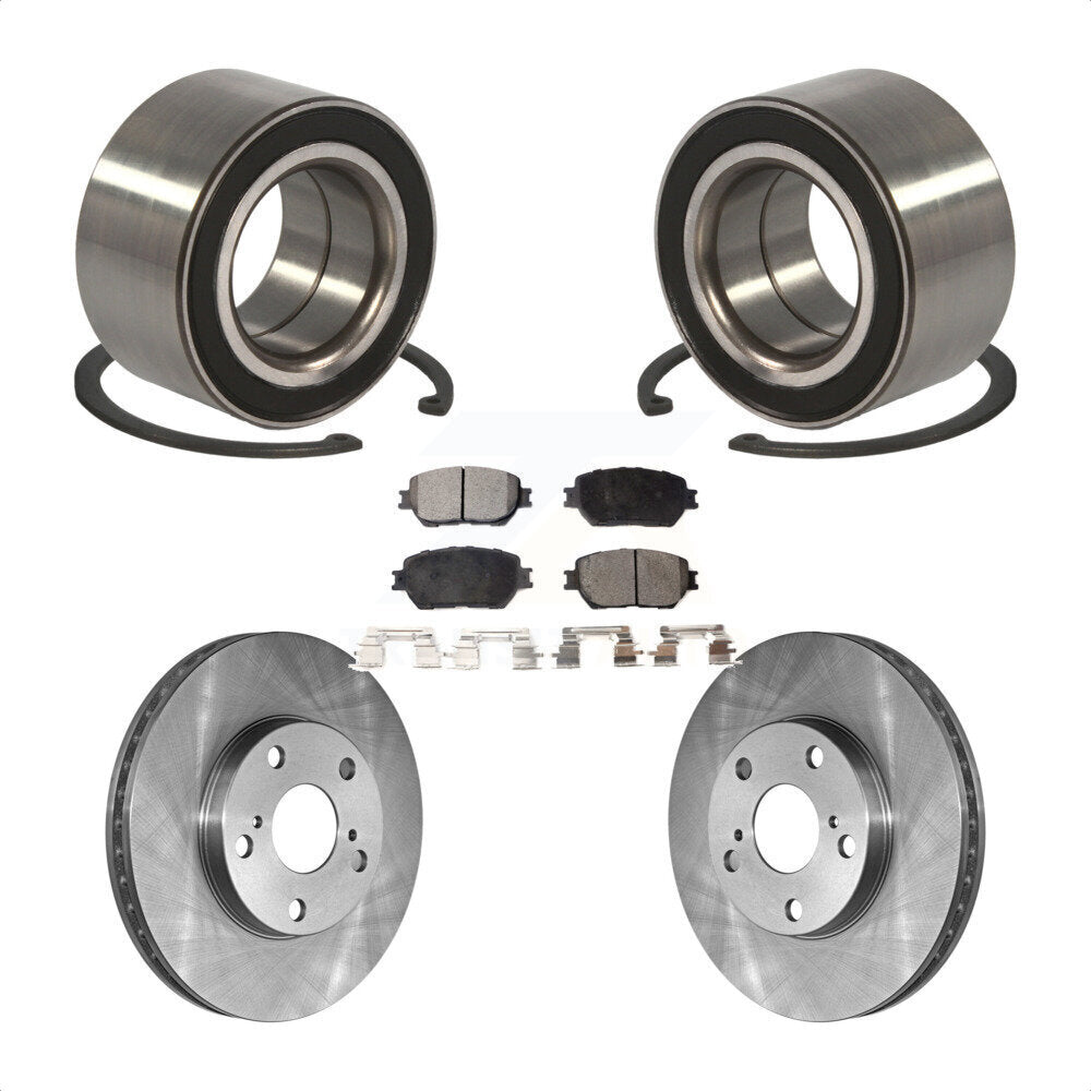 Kit de Rotor de frein à disque et de plaquettes semi-métalliques, roulement de roue avant, pour Toyota Camr