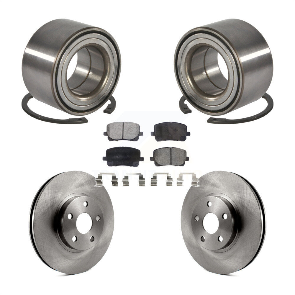 Kit de Rotor et de plaquettes de frein, roulement de roue avant, pour Toyota Corolla Matrix Pontiac Vib
