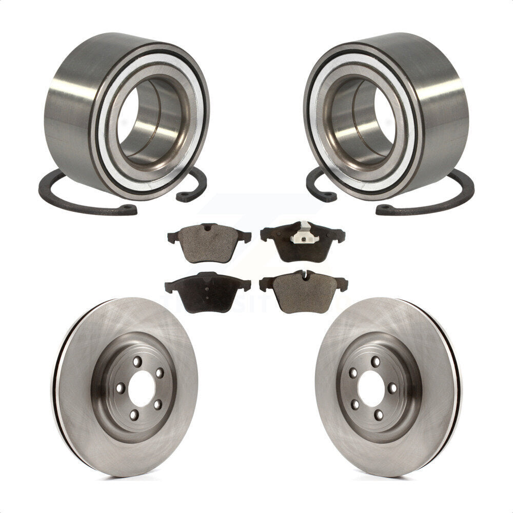 Kit de rotors de frein à disque et de plaquettes semi-métalliques, roulement de roue avant, pour Jaguar XJ