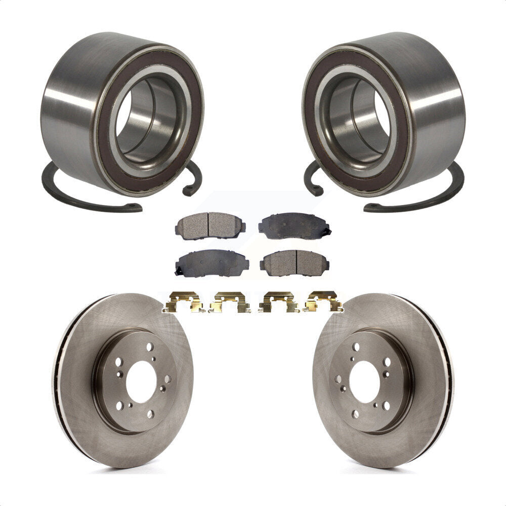 Kit de rotors et plaquettes de frein à disque de roulement de roue avant pour Honda Odyssey 2005-2010