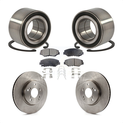 Kit de rotors de frein à disque et de plaquettes semi-métalliques, roulement de roue avant, pour Honda Civi