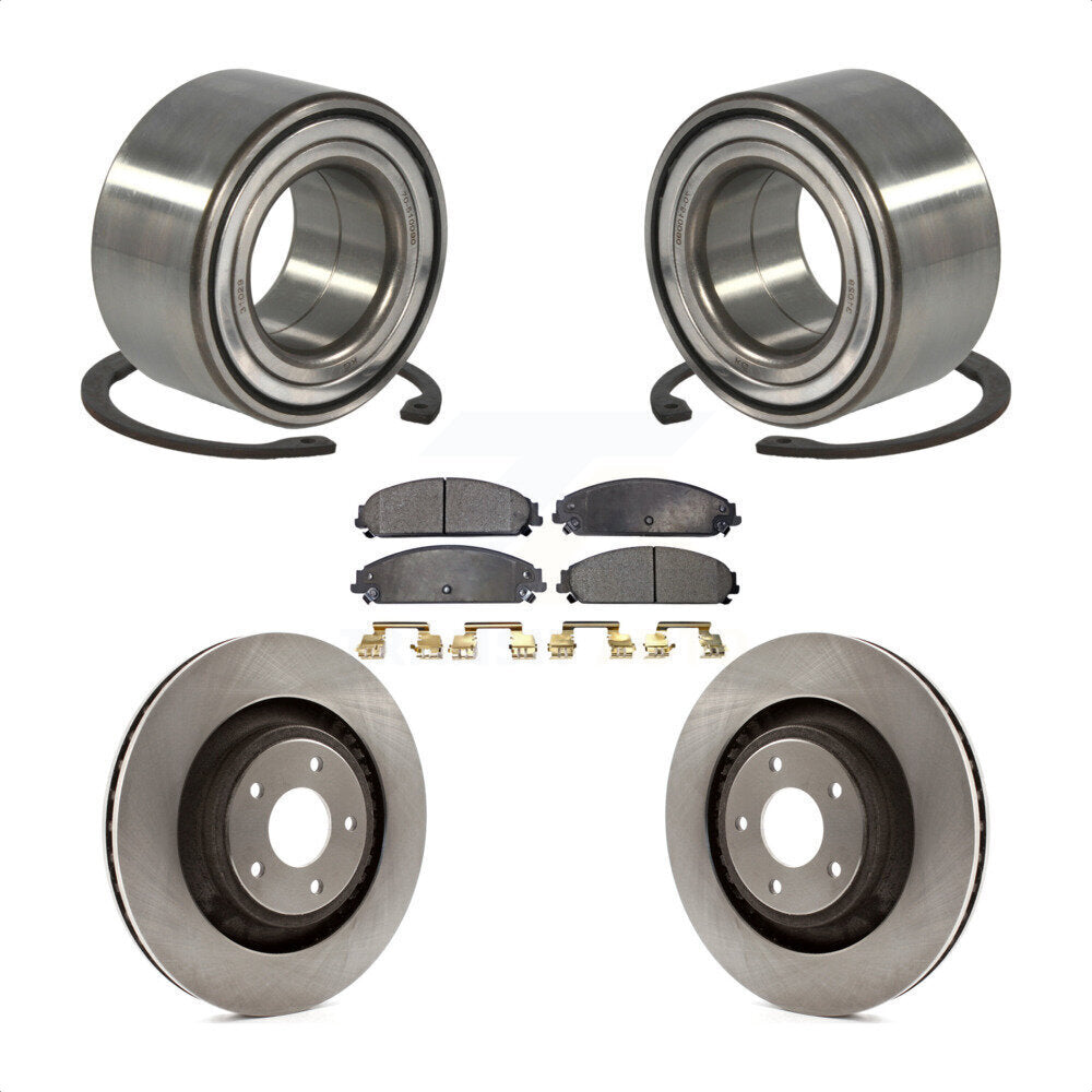 Kit de Rotor et de plaquettes de frein à disque, roulement de roue avant, pour Dodge Caliber SRT-2008 – 2009