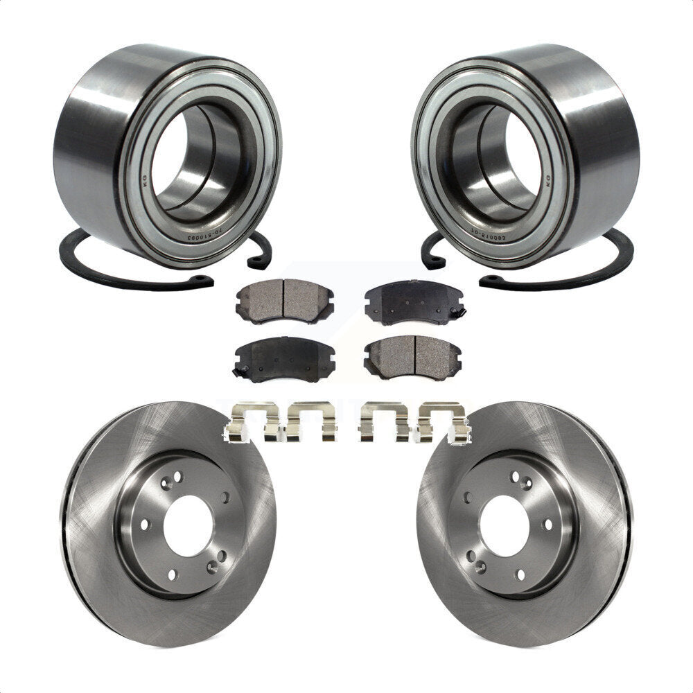 Kit de rotors et plaquettes de frein à disque de roulement de roue avant pour Kia Soul 2012 – 2013