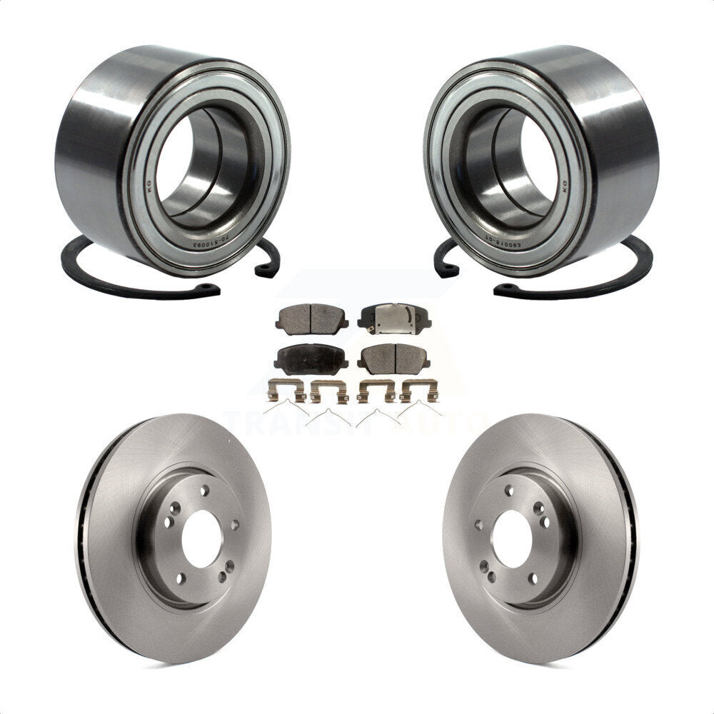 Kit de Rotor et plaquettes de frein, roulement de roue avant, pour Kia Forte Forte5 Hyundai Veloste