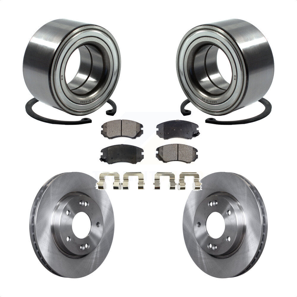 Kit de rotors et plaquettes de frein à disque, roulement de roue avant, pour Hyundai Elantra