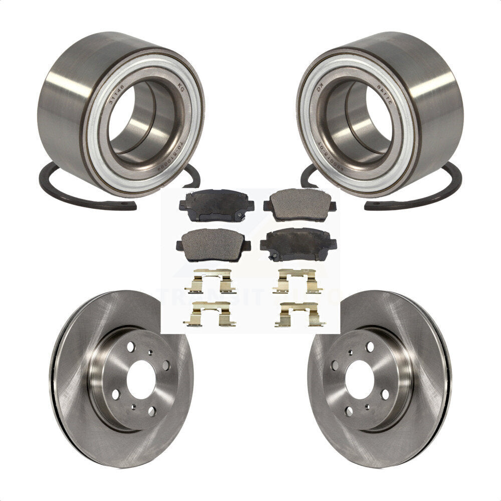 Kit de rotors de frein à disque et de plaquettes semi-métalliques pour roulement de roue avant pour Scion iQ