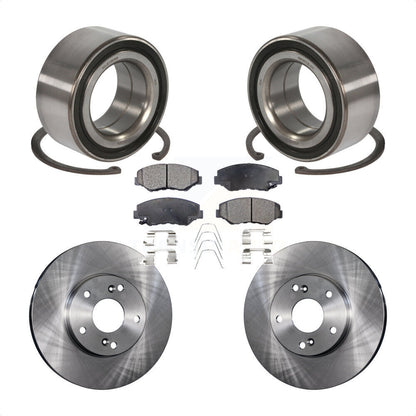 Kit de Rotor de frein à disque et de plaquettes semi-métalliques, roulement de roue avant, pour Honda Accor