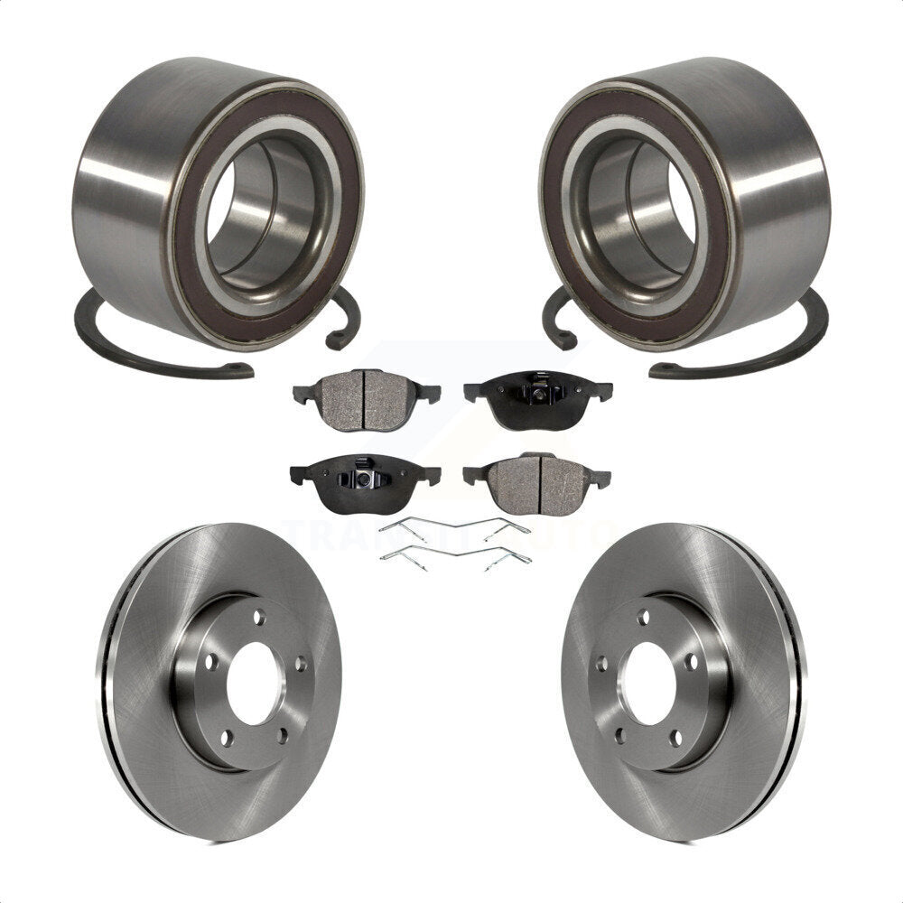 Kit de Rotor de frein à disque et de plaquettes semi-métalliques, roulement de roue avant, pour Mazda 3 Spor