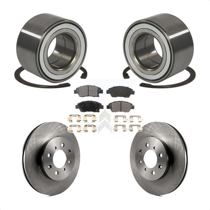 Kit de rotors de frein à disque et de plaquettes semi-métalliques, roulement de roue avant, pour Honda Fit