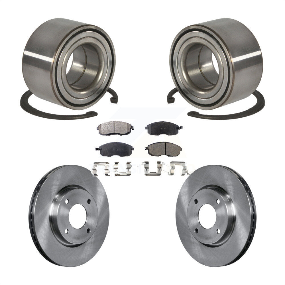Kit de rotor et de plaquettes de frein à disque, roulement de roue avant, pour Nissan Versa 1.8 2010 – 2011