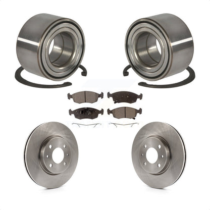 Kit de rotors de frein à disque et de plaquettes semi-métalliques, roulement de roue avant, pour Fiat 500