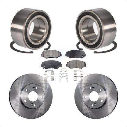 Kit de Rotor de frein à disque et de plaquettes semi-métalliques, roulement de roue avant, pour Honda Accor