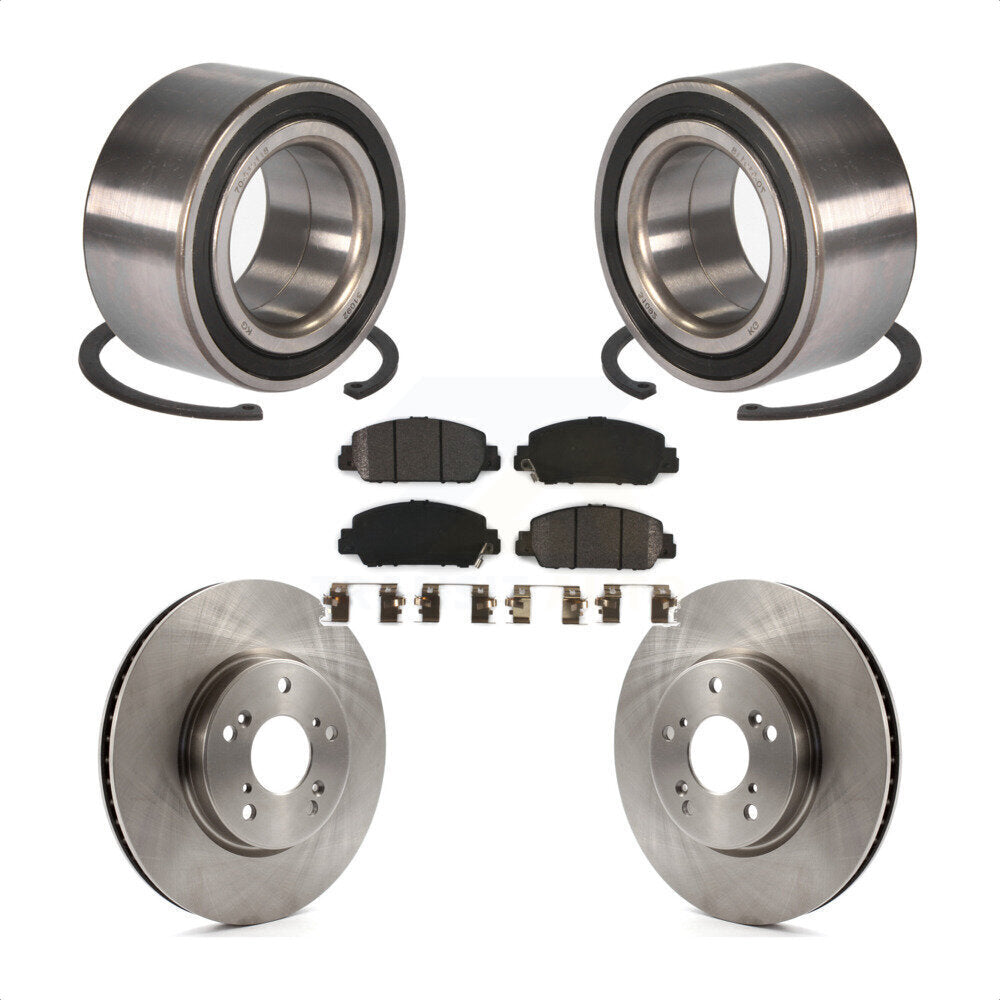 Kit de Rotor de frein à disque et de plaquettes semi-métalliques, roulement de roue avant, pour Honda Accor