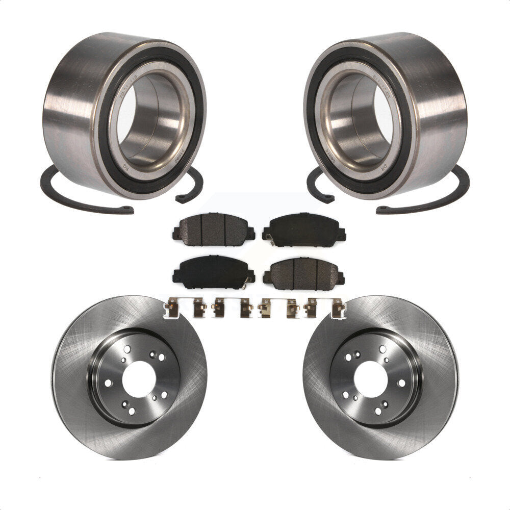 Kit de Rotor de frein à disque et de plaquettes semi-métalliques, roulement de roue avant, pour Honda Accor