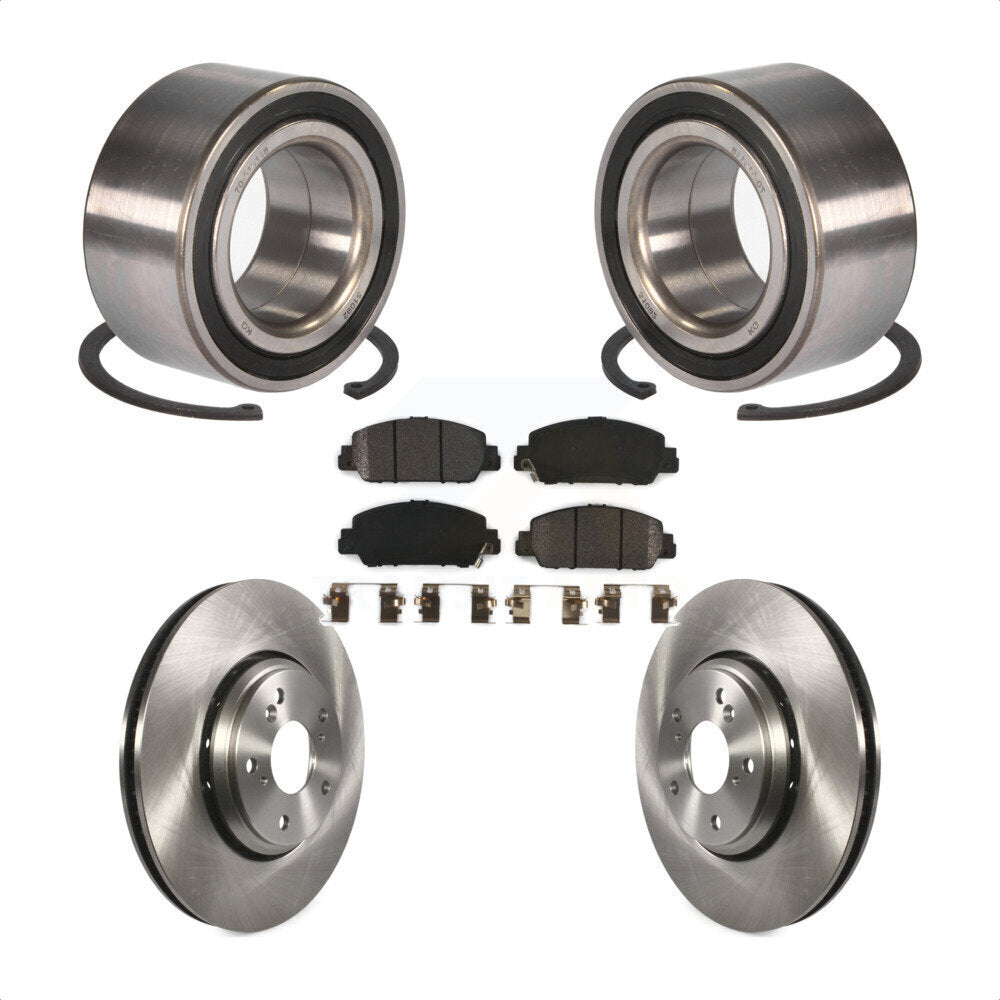 Kit de Rotor de frein à disque et de plaquettes semi-métalliques, roulement de roue avant, pour Honda Accor