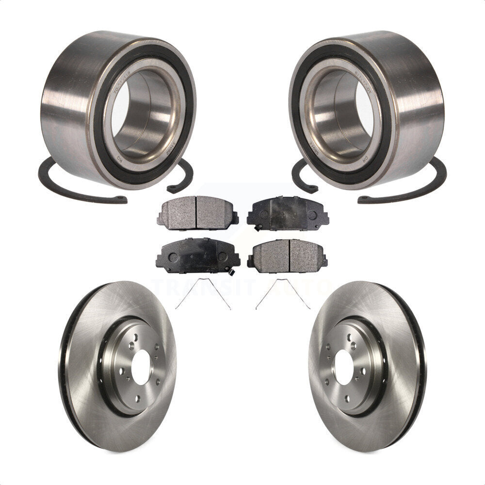 Kit de Rotor de frein à disque et de plaquettes semi-métalliques, roulement de roue avant, pour Honda Accor