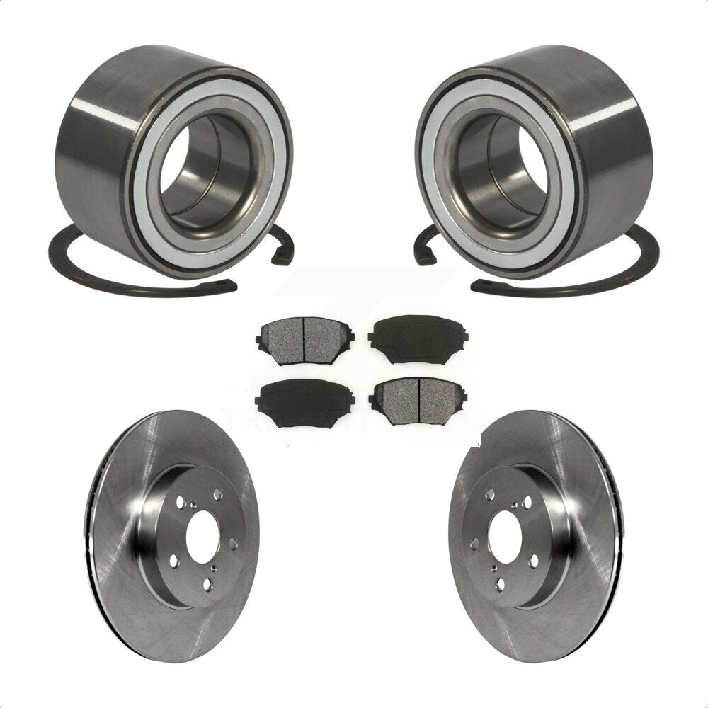 Kit de rotors de frein à disque et de plaquettes semi-métalliques, roulement de roue avant, pour Toyota RAV