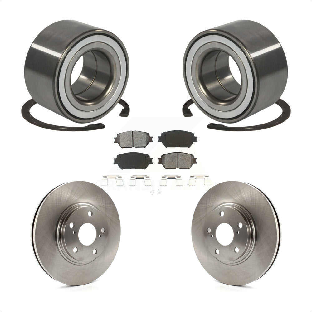 Kit de Rotor de frein à disque et de plaquettes semi-métalliques, roulement de roue avant, pour Toyota Camr