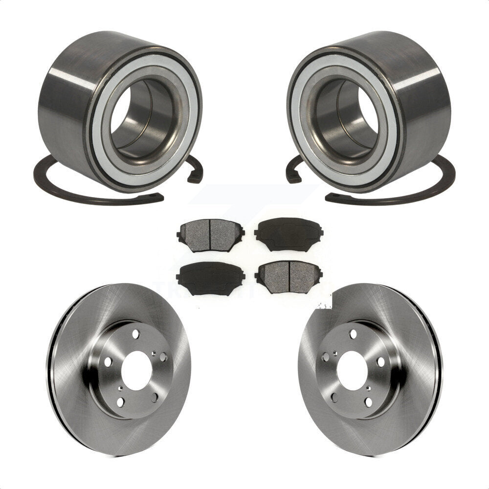 Kit de rotors de frein à disque et de plaquettes semi-métalliques, roulement de roue avant, pour Toyota RAV