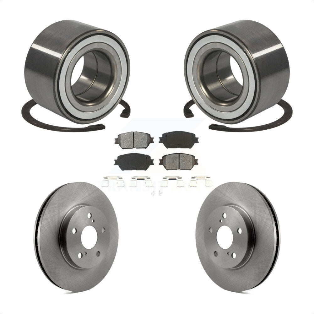 Kit de Rotor de frein à disque et de plaquettes semi-métalliques, roulement de roue avant, pour Toyota Camr