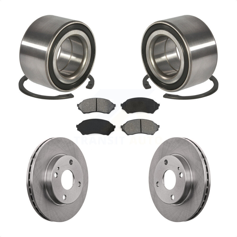 Rotor de frein à disque de roulement de roue avant et Kit de plaquettes semi-métalliques pour Mazda Proteg