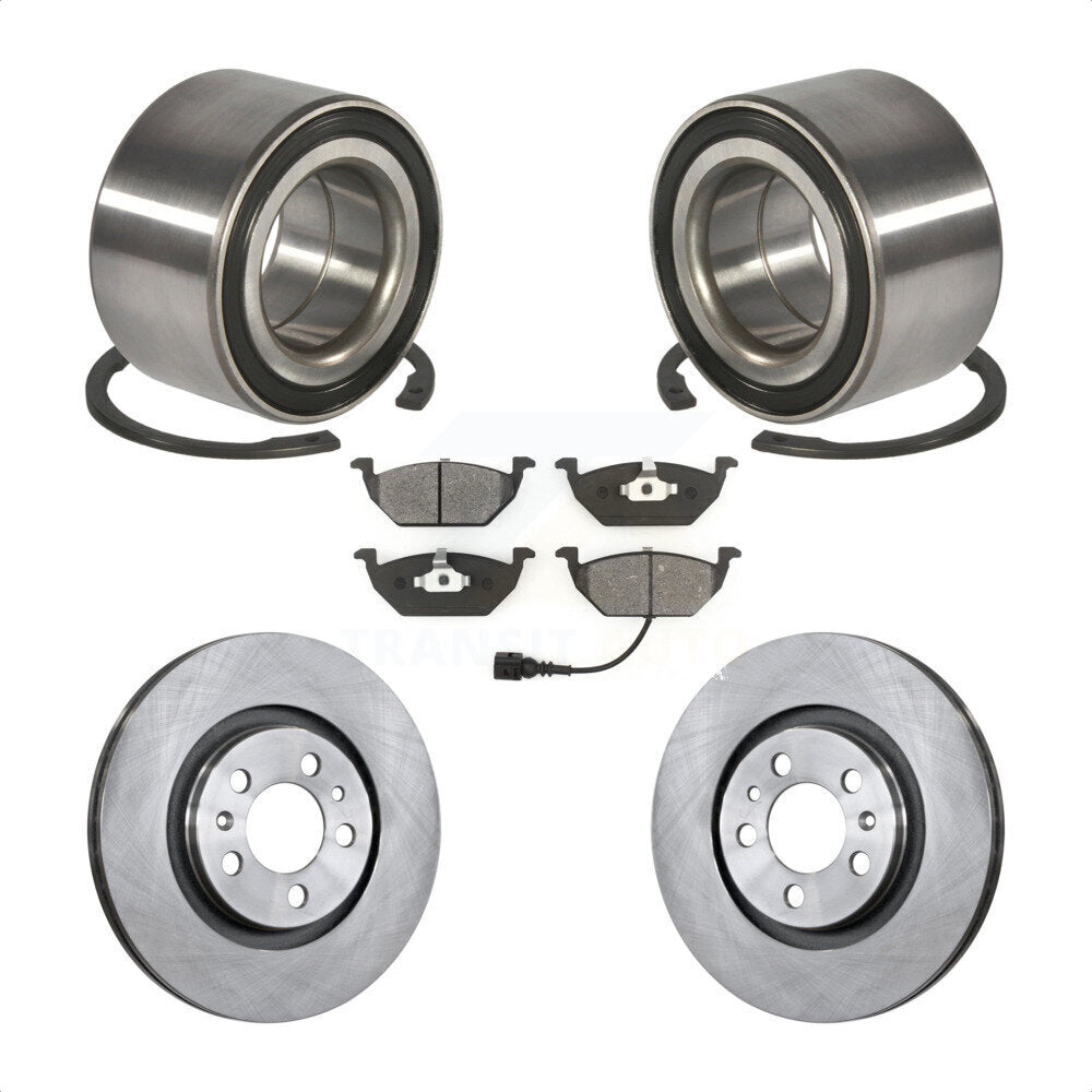Kit de Rotor et plaquettes de frein, roulement de roue avant, pour Volkswagen Jetta Beetle Golf Cit