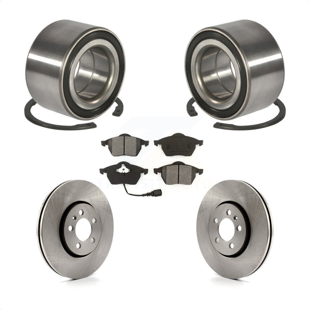 Kit de Rotor et plaquettes de frein à disque, roulement de roue avant, pour Volkswagen Jetta Golf Beetl