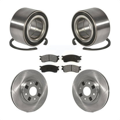 Rotor de frein à disque de roulement de roue avant et Kit de plaquettes semi-métalliques pour Mazda Proteg
