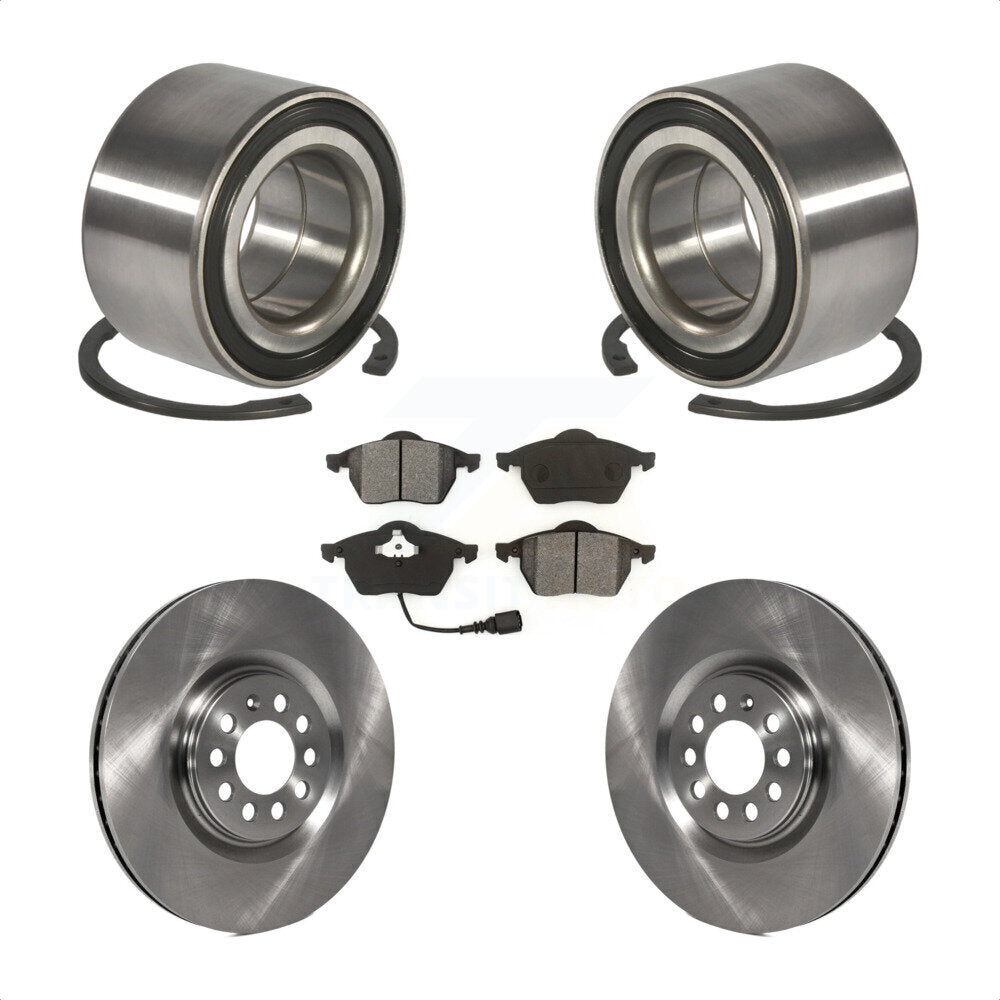 Kit de Rotor et de plaquettes de frein à disque, roulement de roue avant, pour Volkswagen Jetta Golf Audi T