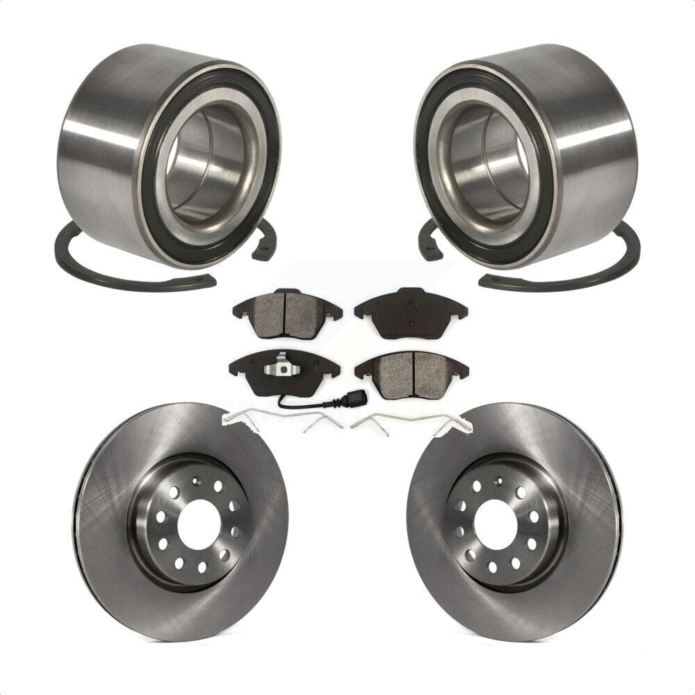 Kit de rotors et plaquettes de frein à disque de roulement de roue avant pour Volkswagen Jetta GTI
