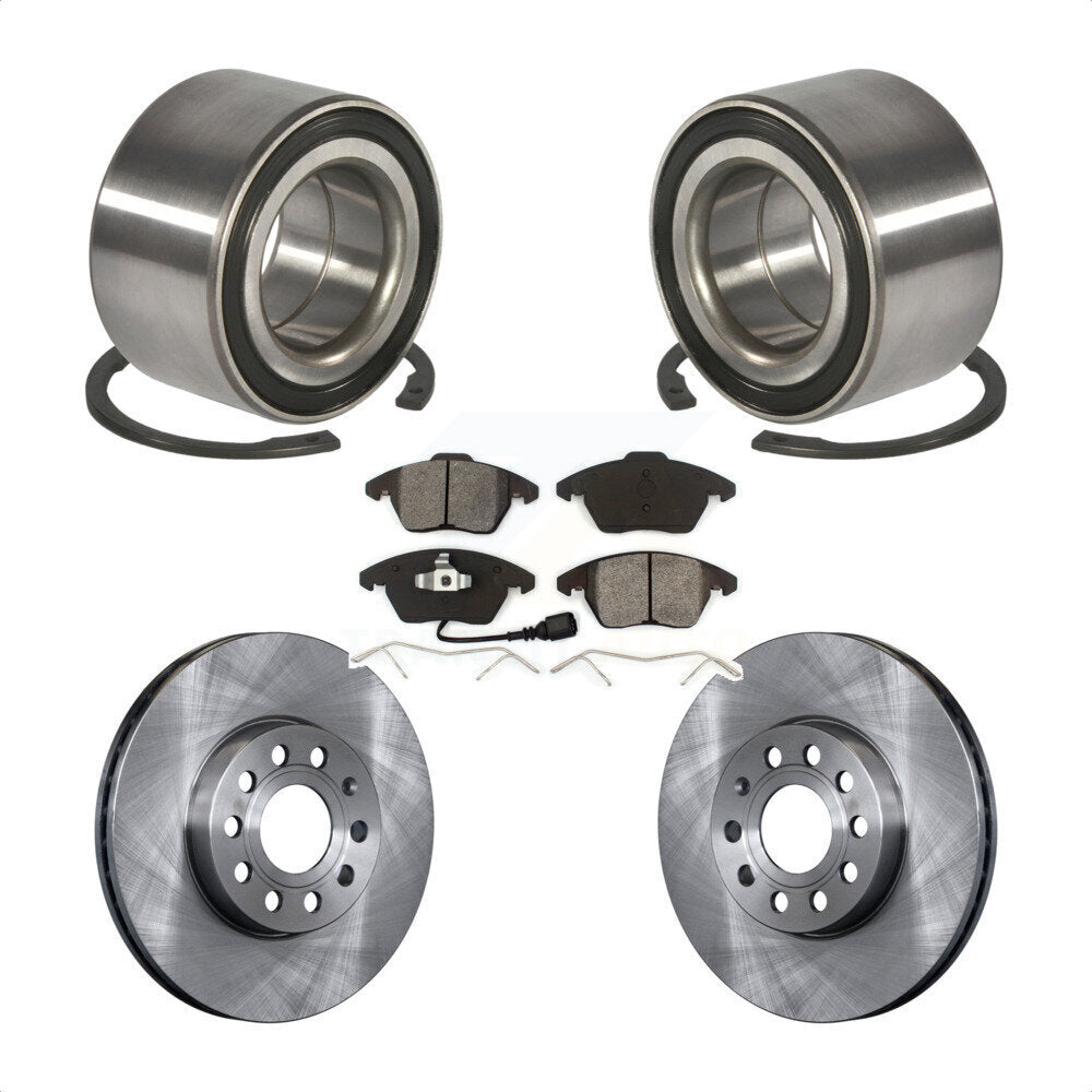 Kit de rotors et plaquettes de frein à disque, roulement de roue avant, pour Volkswagen Jetta