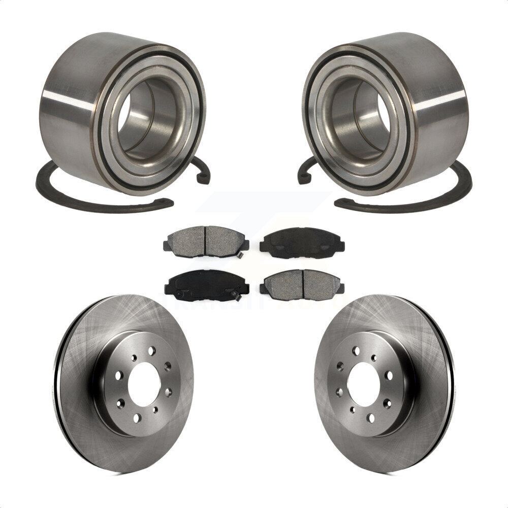 Kit de Rotors et plaquettes de frein à disque, roulement de roue avant, pour Honda Civic Acura EL