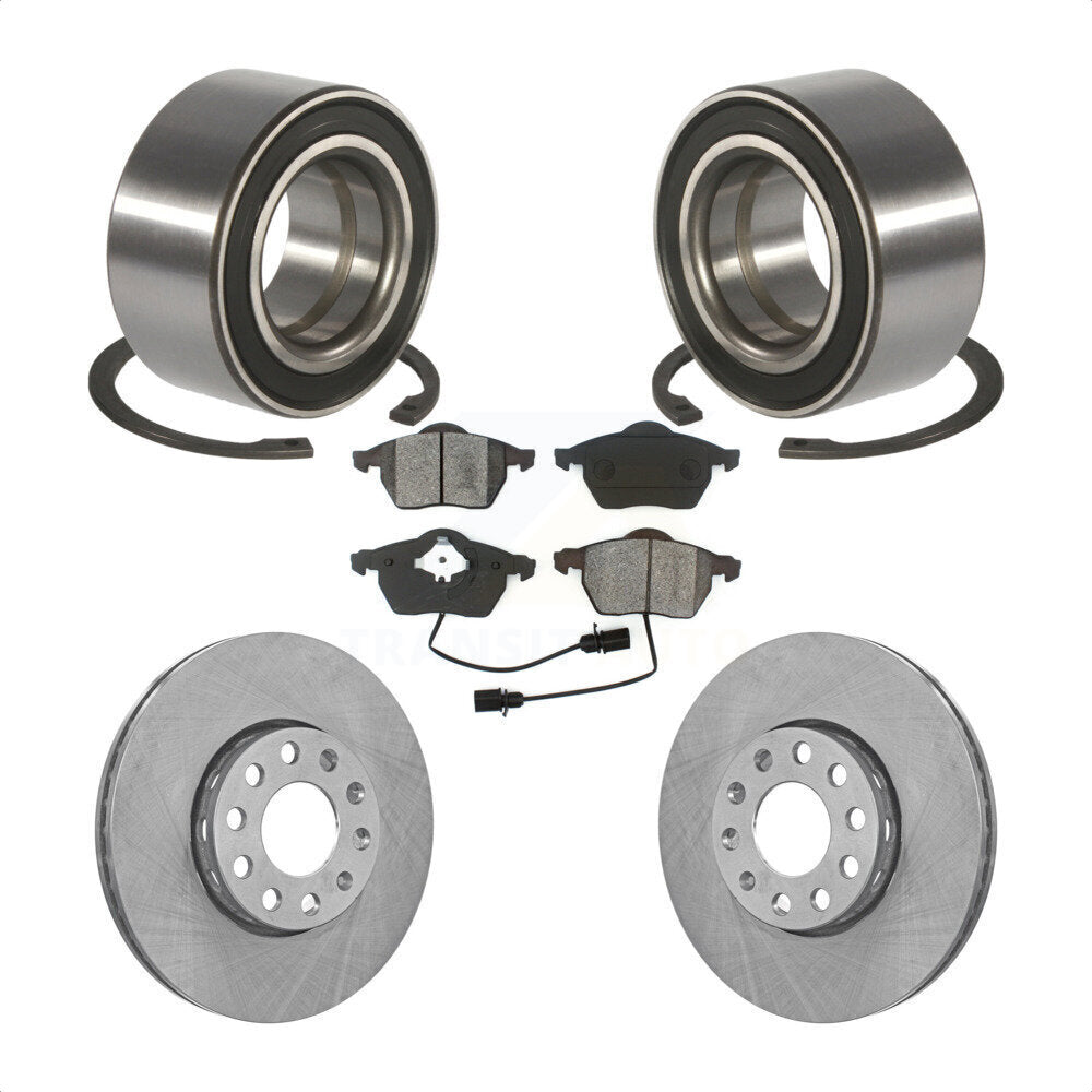 Kit de Rotor et plaquettes de frein à disque, roulement de roue avant, pour Volkswagen Passat Audi A4 A