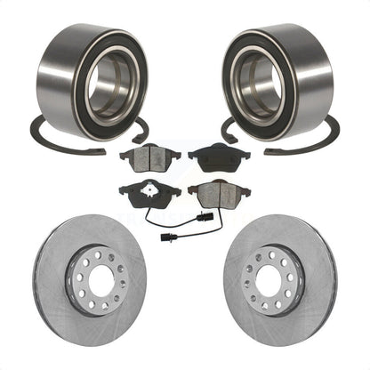 Kit de Rotor et plaquettes de frein à disque, roulement de roue avant, pour Volkswagen Passat Audi A4 A