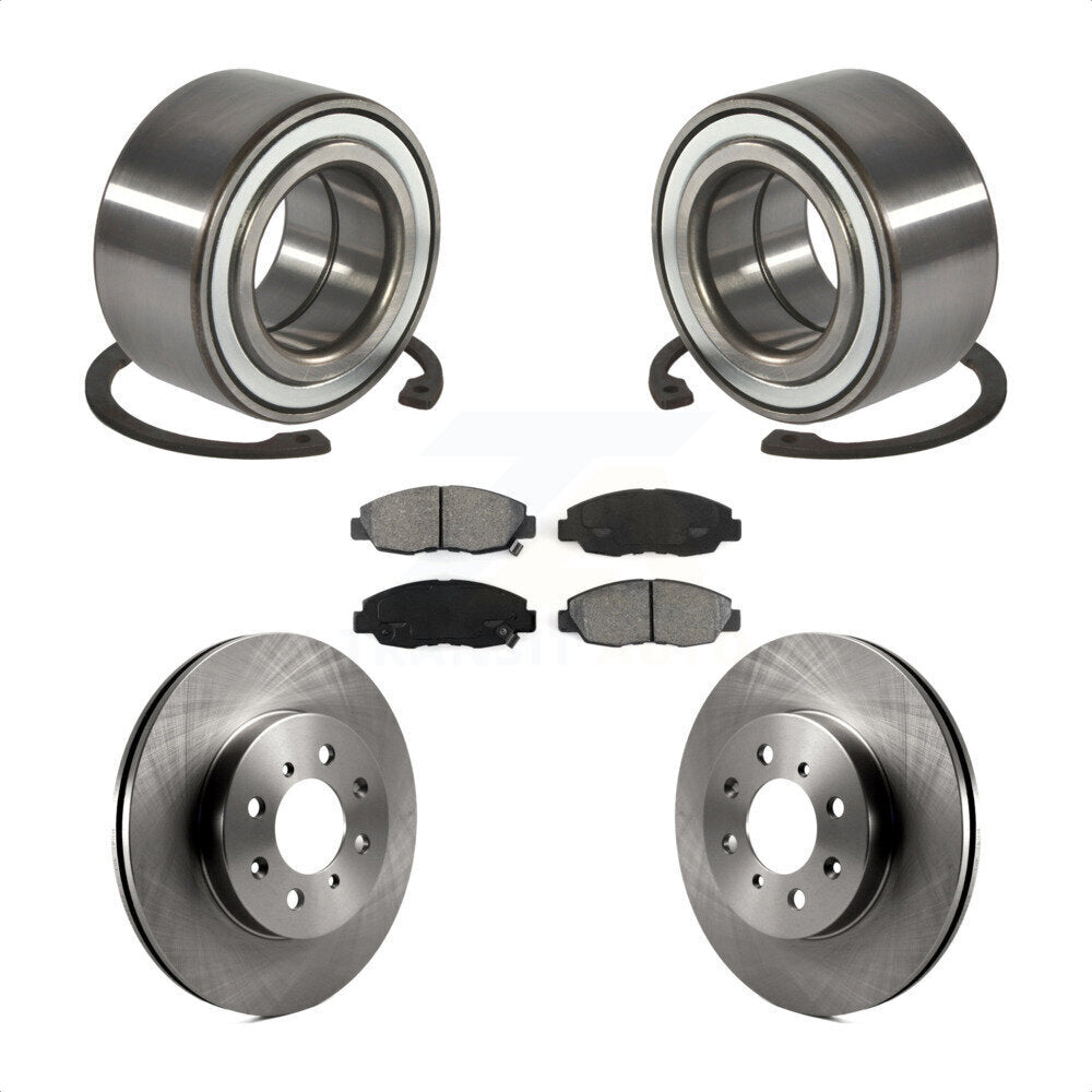 Kit de Rotors et plaquettes de frein à disque, roulement de roue avant, pour Honda Civic Acura EL