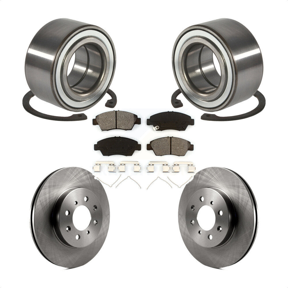 Kit de rotors et plaquettes de frein à disque de roulement de roue avant pour Honda Civic del Sol