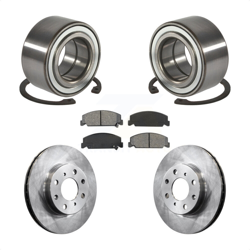 Kit de rotors de frein à disque et de plaquettes semi-métalliques, roulement de roue avant, pour Honda Civi